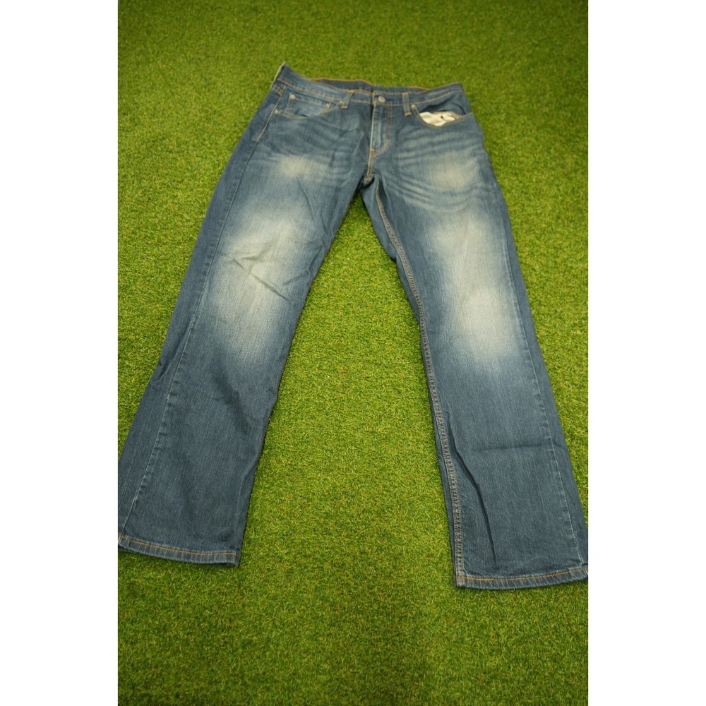 Levi's 559 Jeans Mens 32x32 Blue Logo Denim Stretch Relaxed Fit Straight Leg